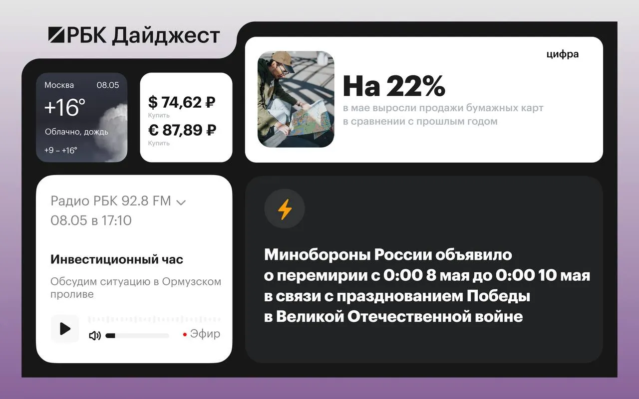 Короткий обзор ключевых новостей: объявлено перемирие на 8–10 мая, вызван посол Армении, ультиматум Трампа к ЕС, особый порядок приглашений на День Победы, атака на китайский танкер в Ормузском проливе и позиция Роскомнадзора по иностранным видеоиграм.