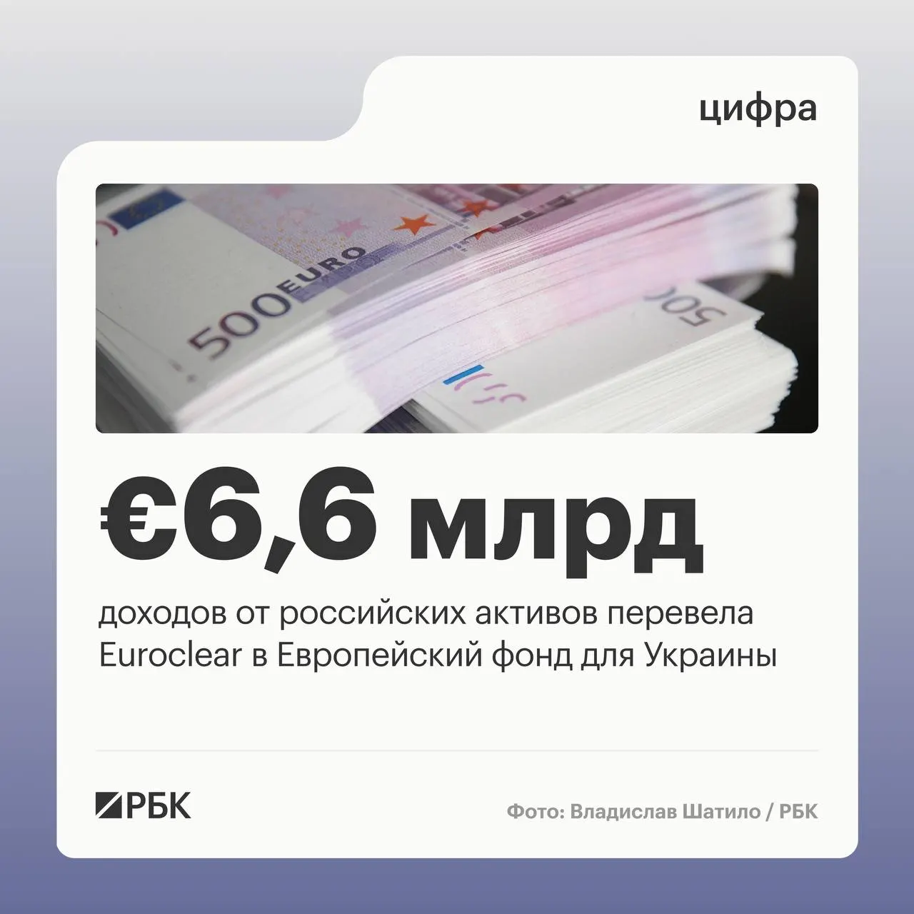 Euroclear направил Киеву €6,6 млрд; ещё €1,4 млрд ожидается в июле 2026 года. Процентные доходы снизились из‑за падения ставок.