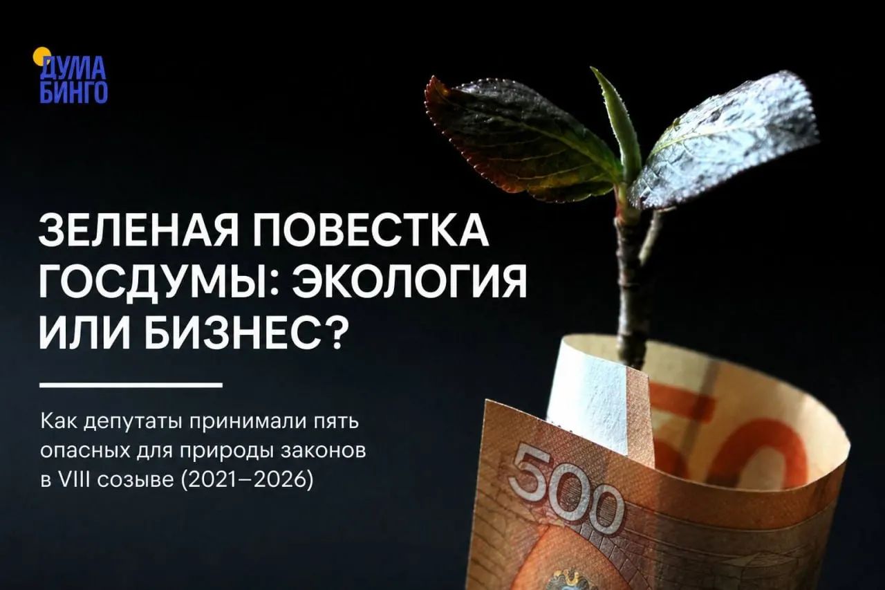 За последние пять лет в Госдуме приняты и продвигались законопроекты и поправки, которые эксперты считают ослабляющими природоохранное регулирование; ключевые решения принимали депутаты «Единой России».